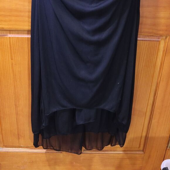 Dress Barn Y2K Black Formal Homecoming Prom Vintage Slim Dress Whimsy Goth LG - Picture 6 of 15